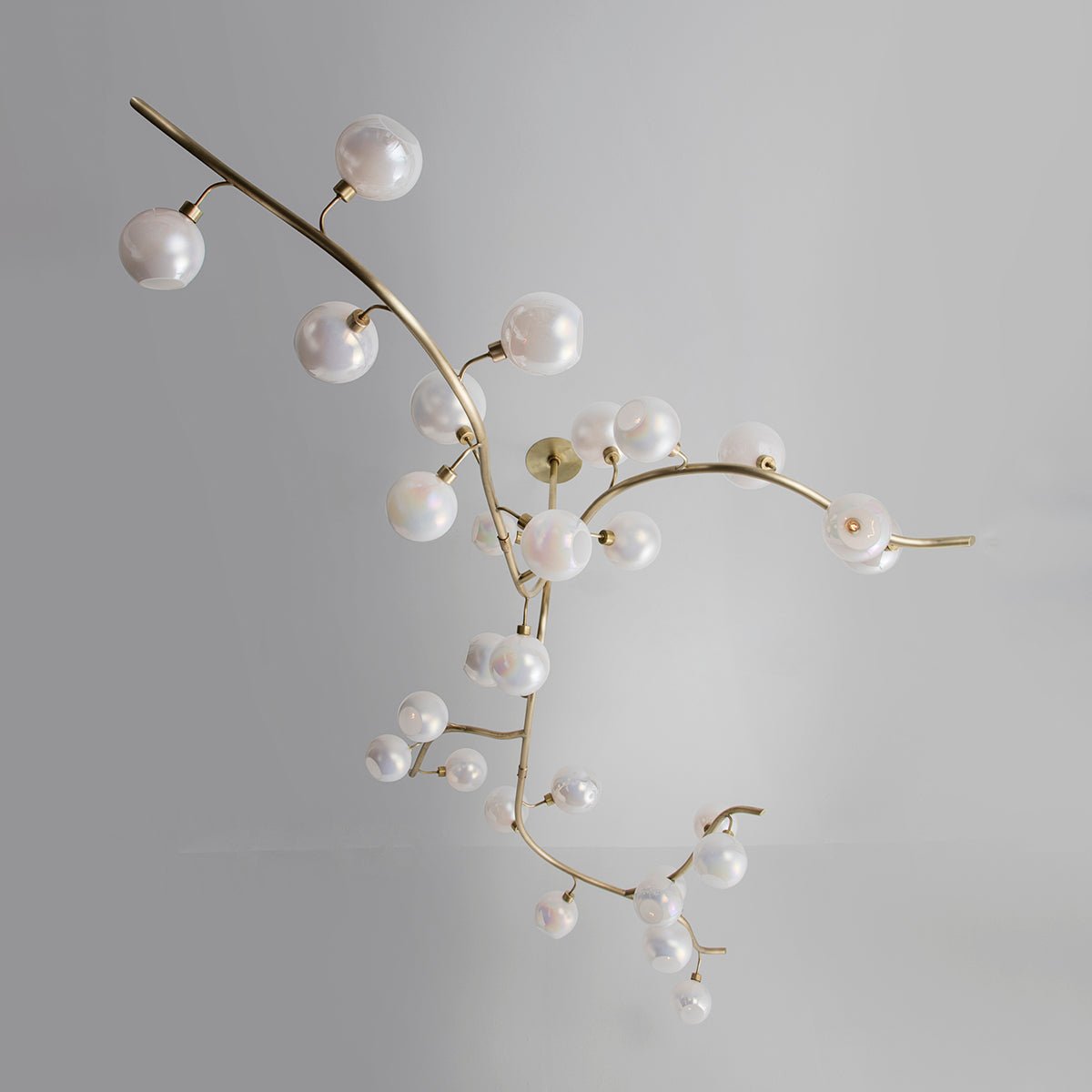 Contemporary Hand - blown Glass Globes Branch Chandelier for Dining Room Living Room and Kitchen Island - L140"*W60"*H32"Warm LightBlushlighting