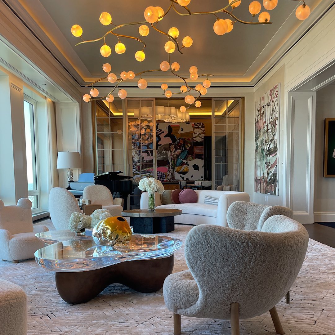 Contemporary Hand - blown Glass Globes Branch Chandelier for Dining Room Living Room and Kitchen Island - L140"*W60"*H32"Warm LightBlushlighting