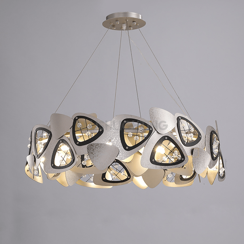 Contemporary Stainless Steel Round Chandelier-Chandelier-Blushlighting-Blushlighting