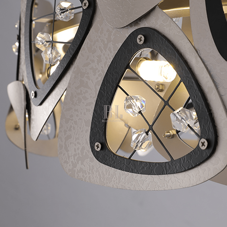 Contemporary Stainless Steel Round Chandelier-Chandelier-Blushlighting-Blushlighting