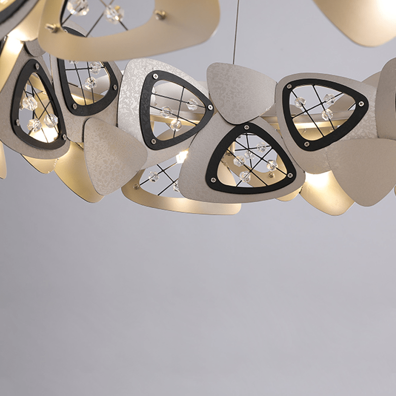 Contemporary Stainless Steel Round Chandelier-Chandelier-Blushlighting-Blushlighting