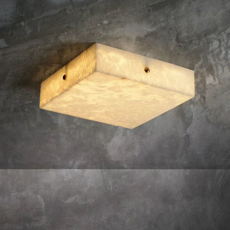 Coral Modern Alabaster Flushmount, Designer Ceiling Light Fixtures - 15.75"LBlushlighting