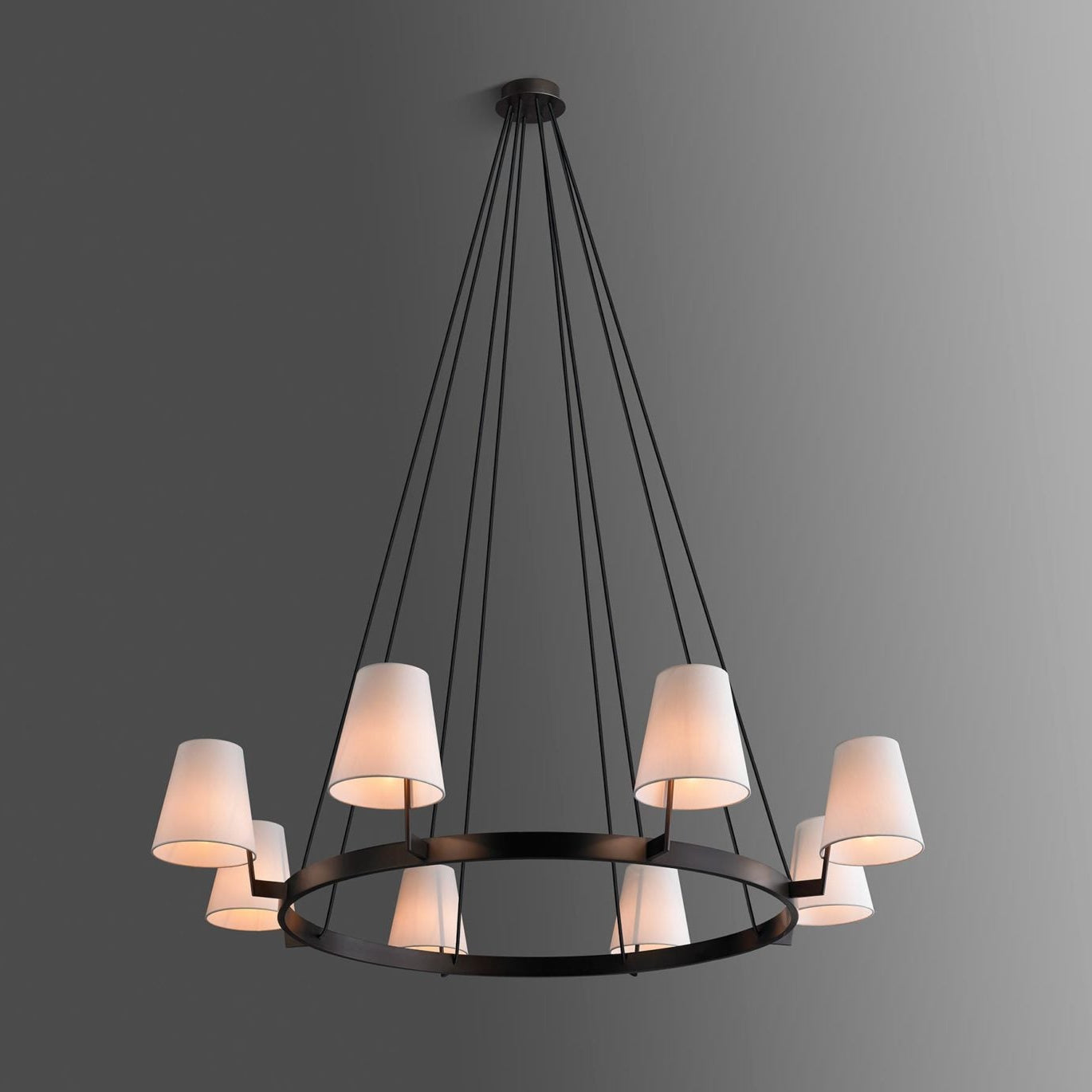 Corniche Circular Round Chandelier 60'' - Blushlighting