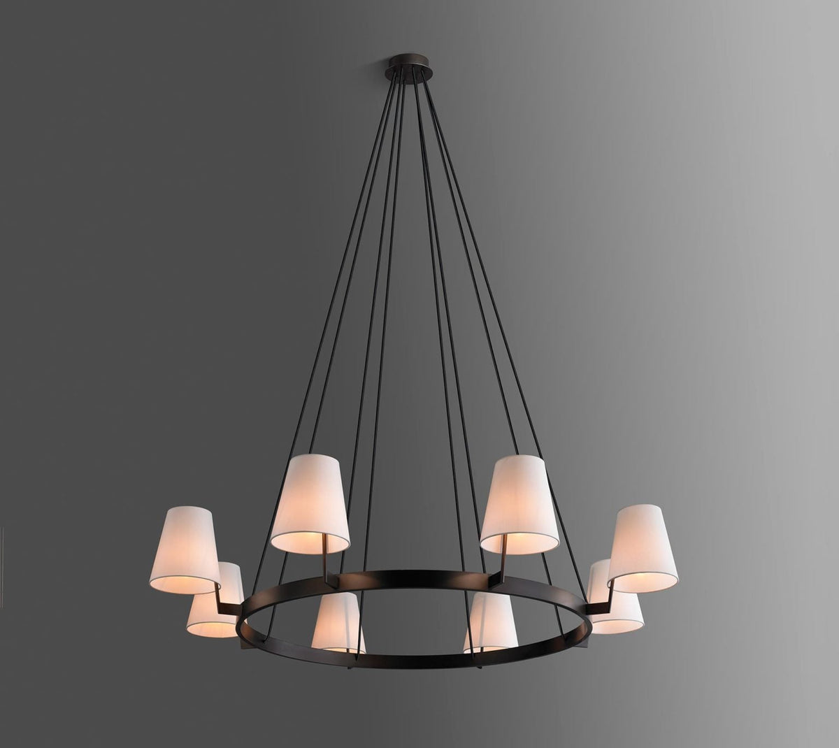 Corniche Circular Round Chandelier 60'' - Blushlighting