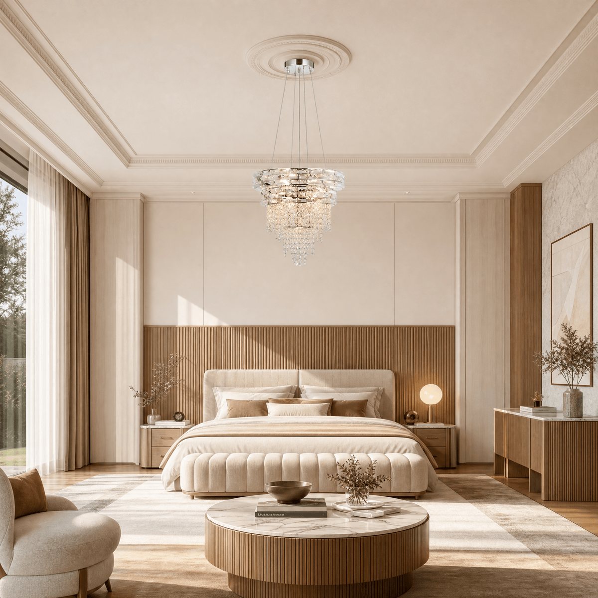 Corona Crystal Chandelier - Blushlighting