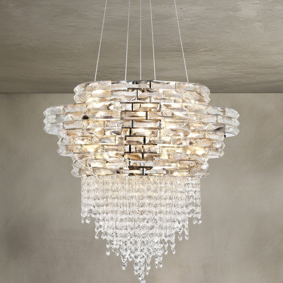 Corona Crystal Halo Chandelier - Φ800*H720mm/25LBlushlighting