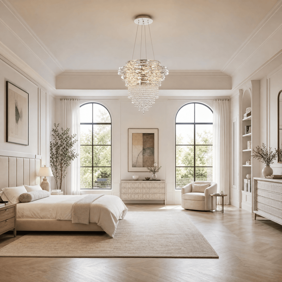 Corona Crystal Halo Chandelier - Φ600*H580mm/18LBlushlighting