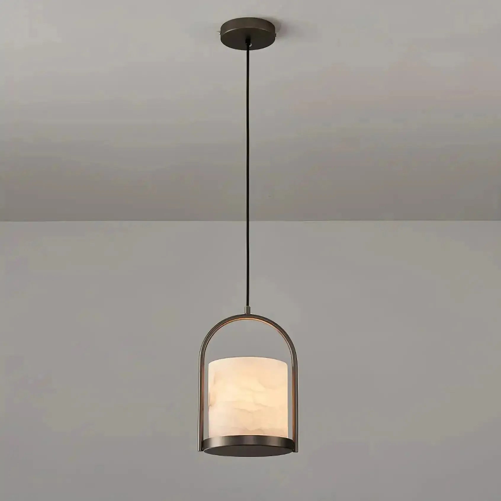 Cortlands Pendant Light - D 20cm x H 30cm / ∅ 7.9″ x H 11.8″Nickel sand&WhiteBlushlighting