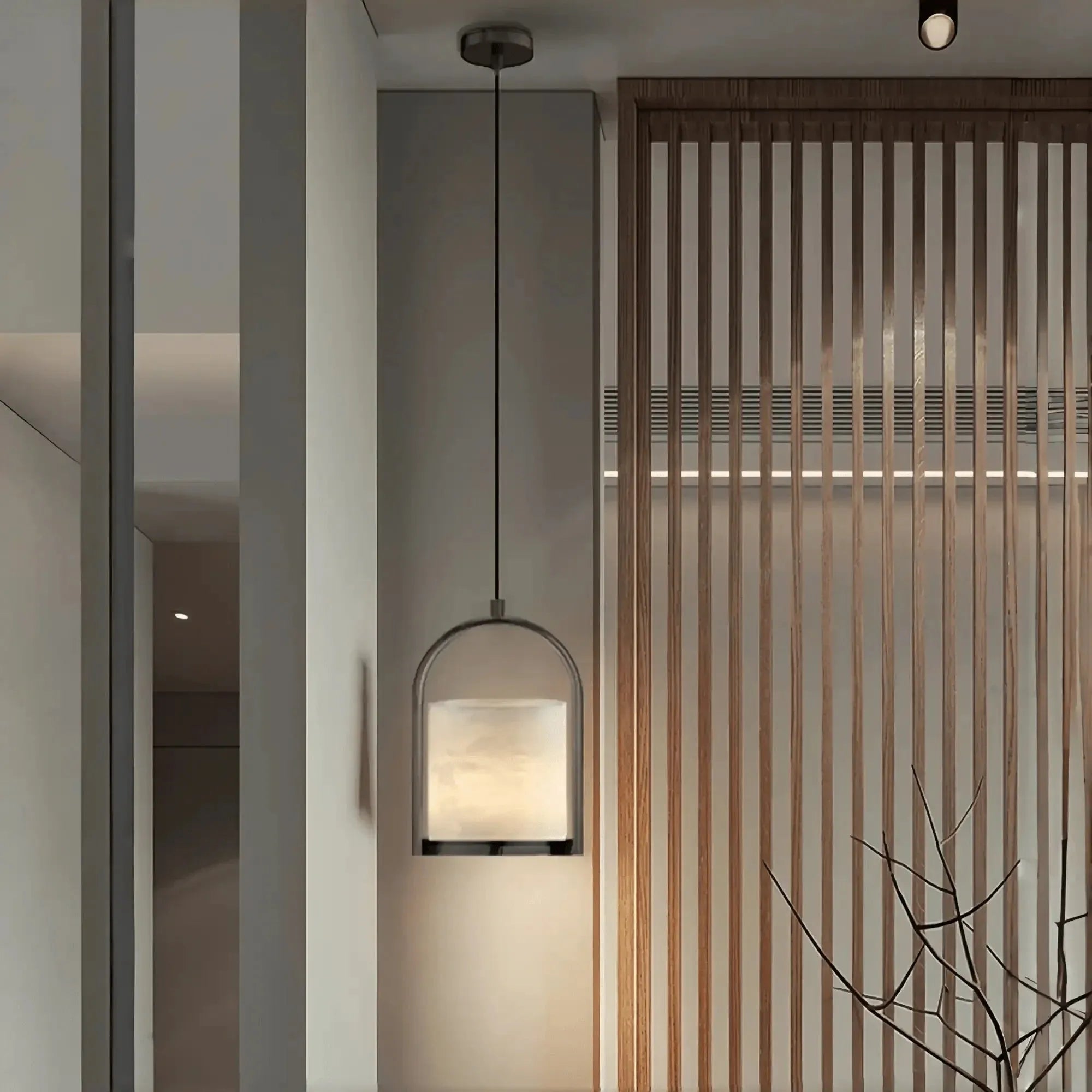 Cortlands Pendant Light - D 20cm x H 30cm / ∅ 7.9″ x H 11.8″Nickel sand&WhiteBlushlighting