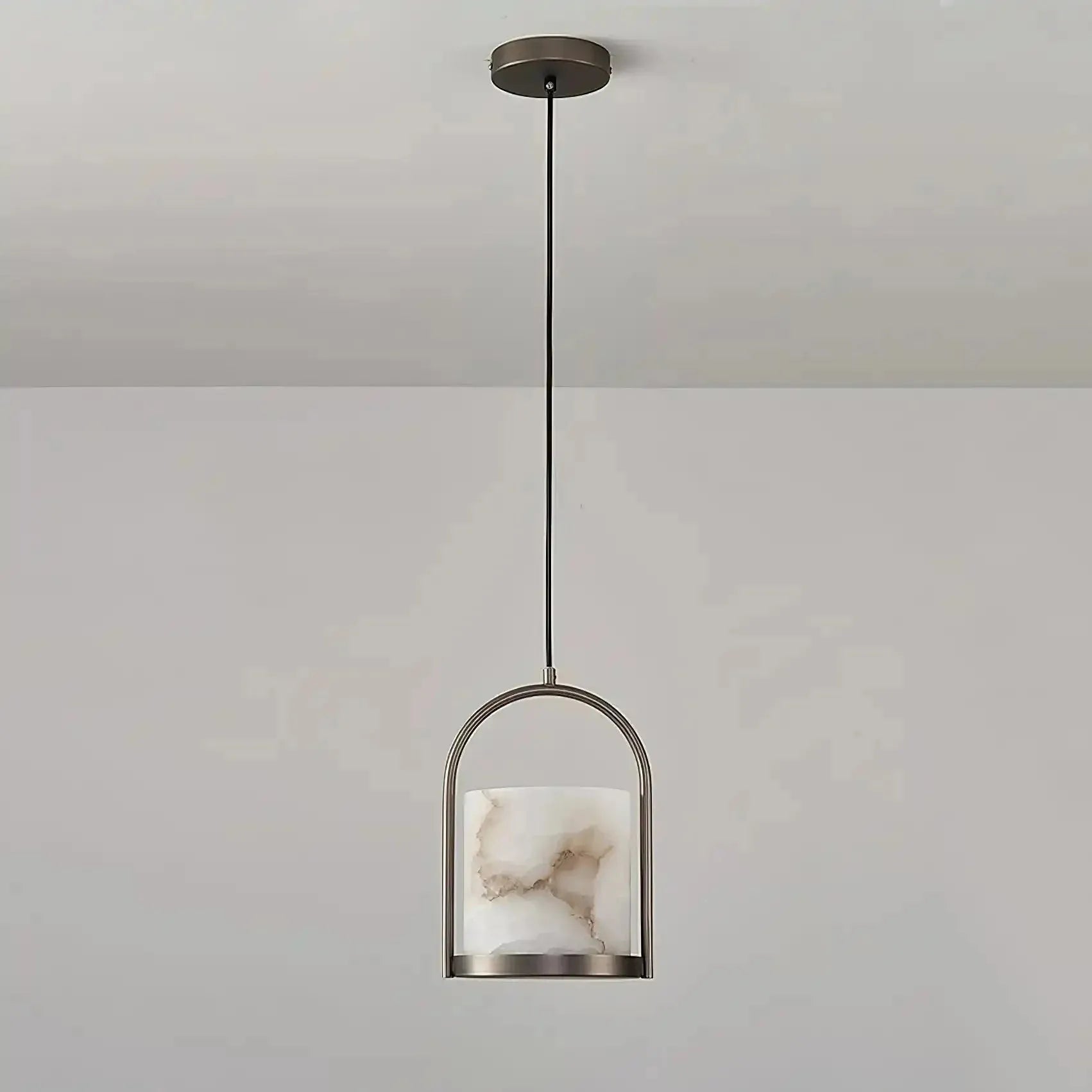 Cortlands Pendant Light - D 20cm x H 30cm / ∅ 7.9″ x H 11.8″Nickel sand&WhiteBlushlighting