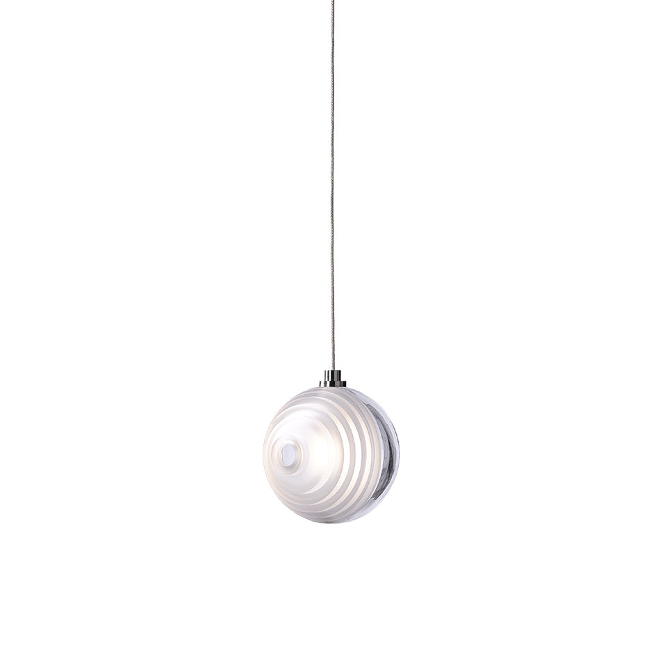 Cosmic Sphere Cascade Glass Chandelier - 3 - lights ∅ 11.8″ x H 59.1″ClearBlushlighting
