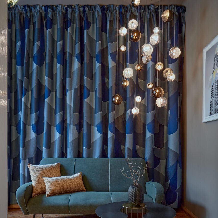 Cosmic Sphere Cascade Glass Chandelier - 3 - lights ∅ 11.8″ x H 59.1″ClearBlushlighting