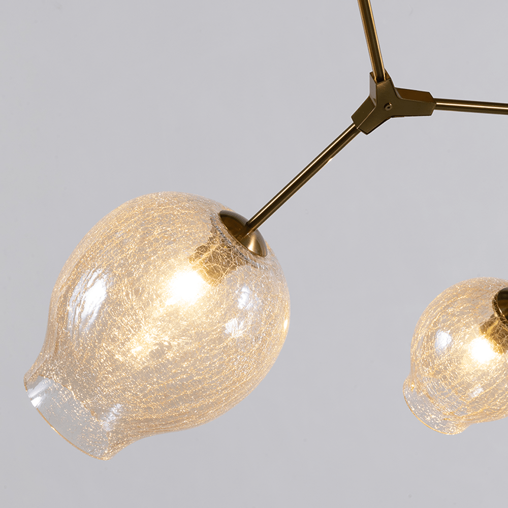 Covington Drop Globe Branching Bubble Chandelier 30'' - Clear GlassBrassBlushlighting