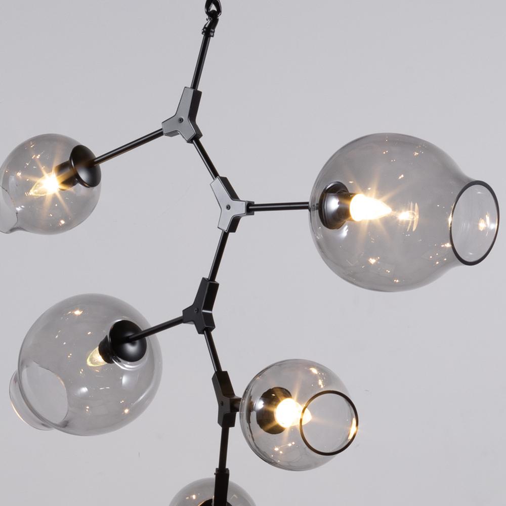 Covington Drop Globe Branching Bubble Chandelier 38''-Chandelier-Blushlighting