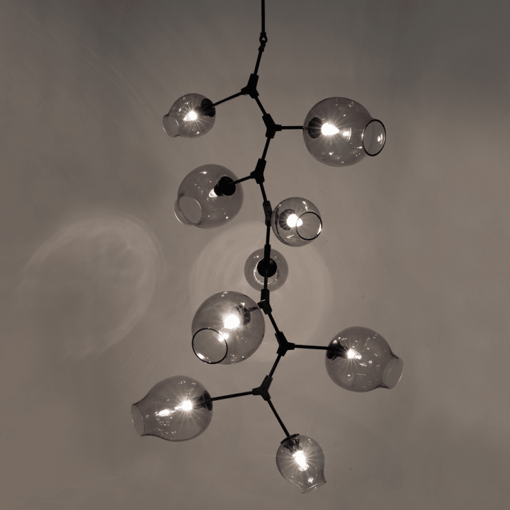 Covington Drop Globe Branching Bubble Chandelier 38'' - Smoke GlassBronzeBlushlighting
