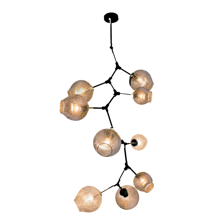 Covington Drop Globe Branching Bubble Chandelier 38''-Chandelier-Blushlighting