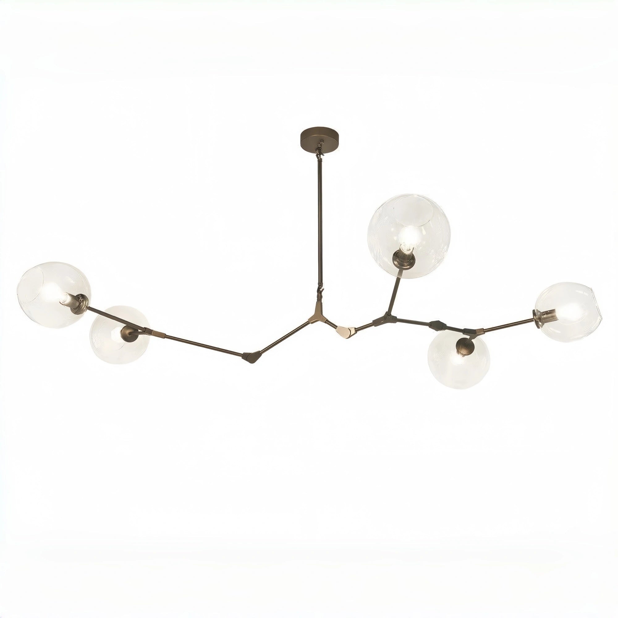 Covington Horizontal Globe Branching Bubble Chandelier - 8-LightNickelBlushlighting
