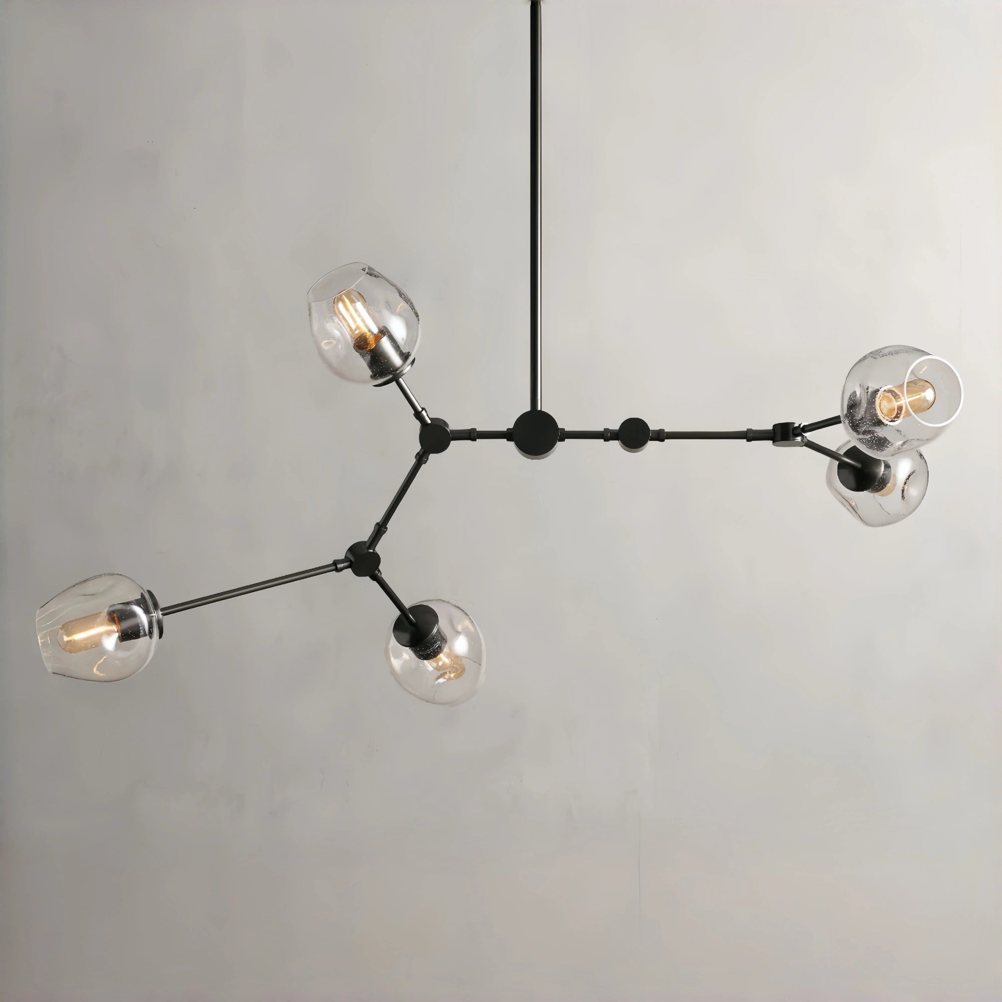 Covington Horizontal Globe Branching Bubble Chandelier - 5-LightBronzeBlushlighting