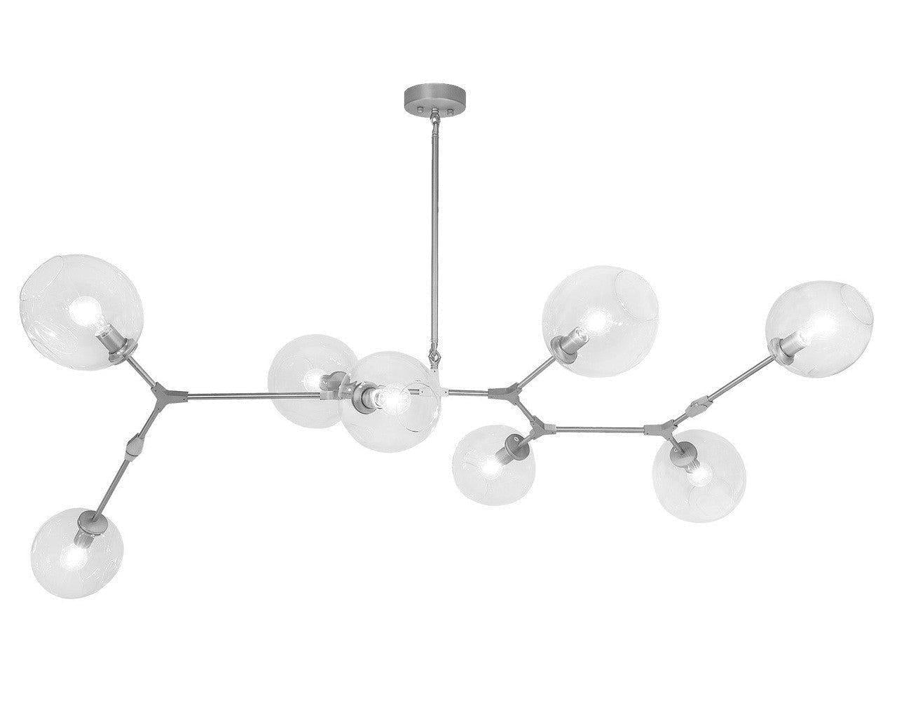 Covington Horizontal Globe Branching Bubble Chandelier - 8 - LightBrassBlushlighting