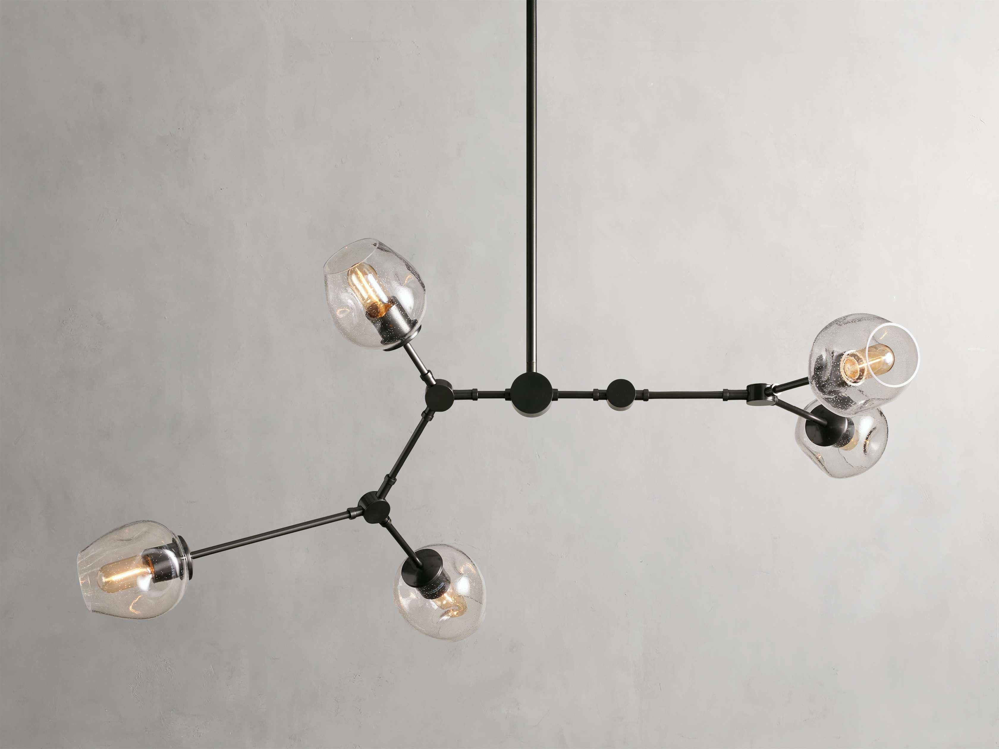 Covington Horizontal Globe Branching Bubble Chandelier - 5 - LightBronzeBlushlighting