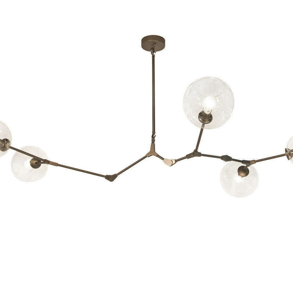 Covington Horizontal Globe Branching Bubble Chandelier - 5 - LightBrassBlushlighting