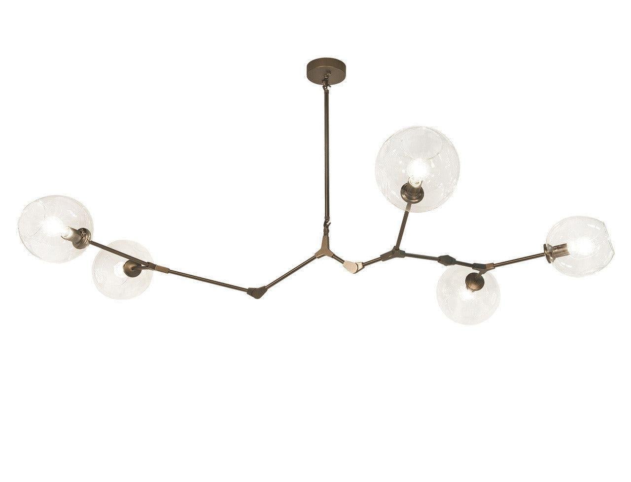 Covington Horizontal Globe Branching Bubble Chandelier - 5 - LightBrassBlushlighting