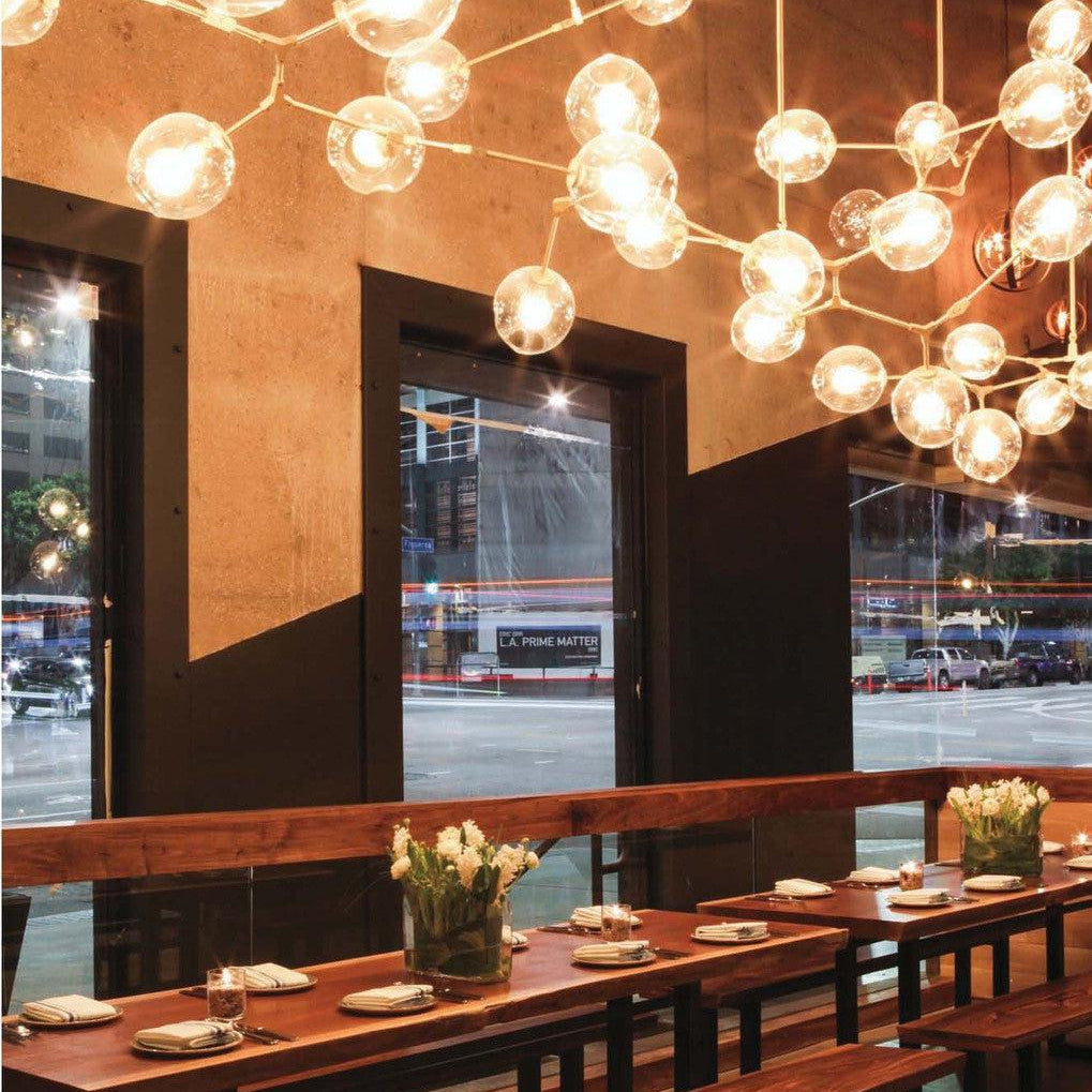 Covington Horizontal Globe Branching Bubble Chandelier - 8 - LightBrassBlushlighting