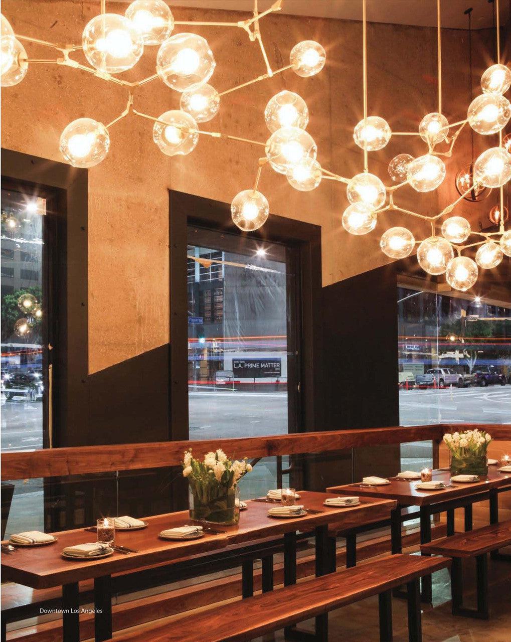 Covington Horizontal Globe Branching Bubble Chandelier - 8 - LightBrassBlushlighting