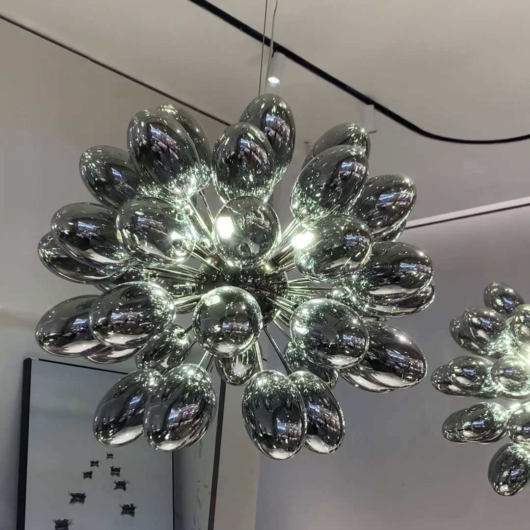 Creative Black Grape Glass Chandelier for Bar/Dining/Living Room/Kitchen Island-Chandeliers-Blushlighting