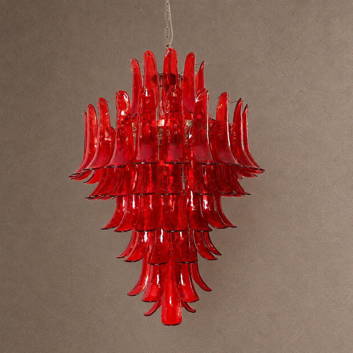 Crimson Tiered Chandelier - ∅ 31.5″ x H 47.2″Crimson & ChromeBlushlighting