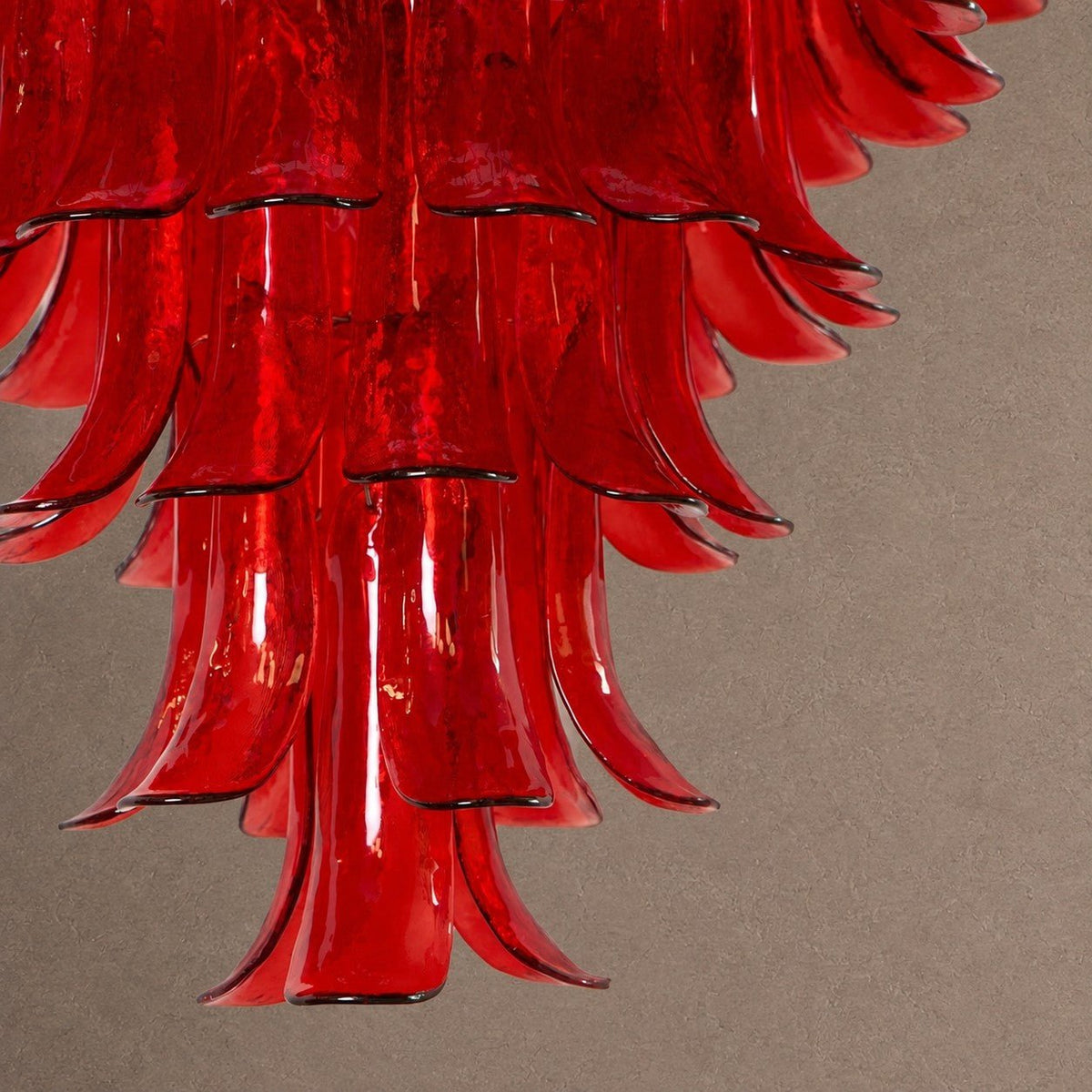 Crimson Tiered Chandelier - ∅ 31.5″ x H 47.2″Crimson & ChromeBlushlighting