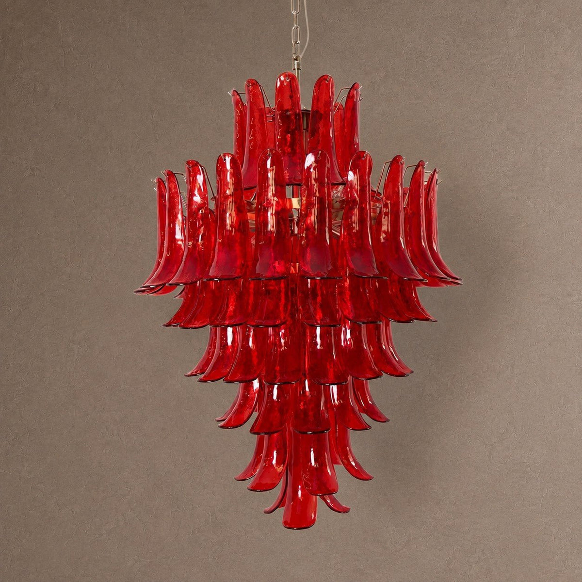 Crimson Tiered Chandelier - ∅ 31.5″ x H 47.2″Crimson & ChromeBlushlighting
