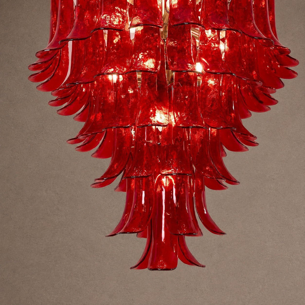 Crimson Tiered Chandelier - ∅ 31.5″ x H 47.2″Crimson & ChromeBlushlighting