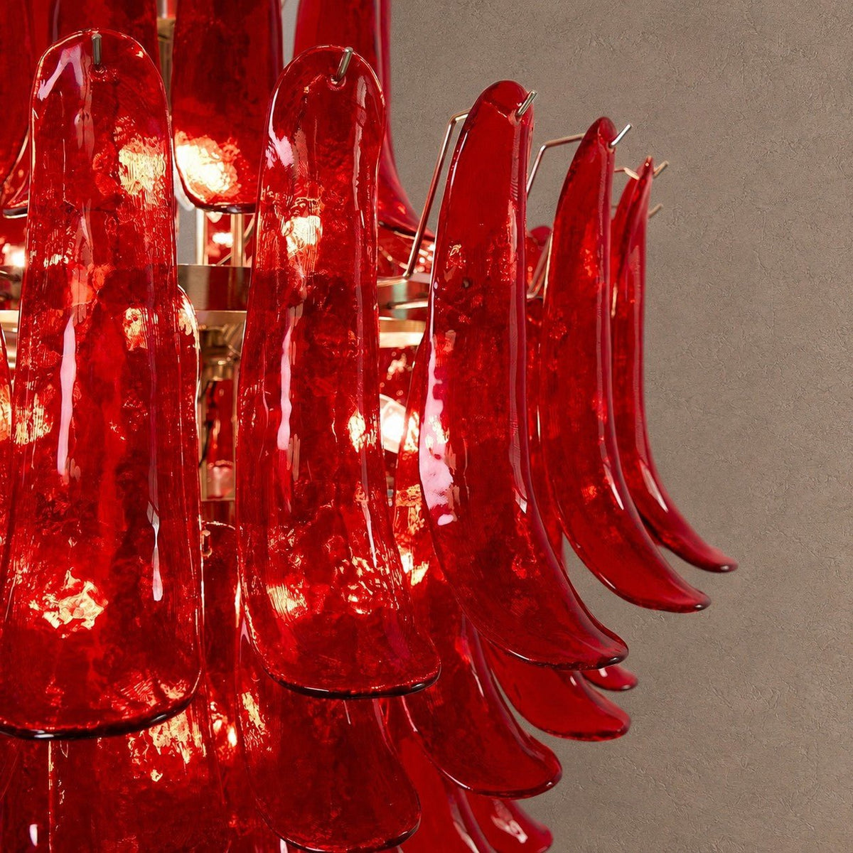 Crimson Tiered Chandelier - ∅ 31.5″ x H 47.2″Crimson & ChromeBlushlighting