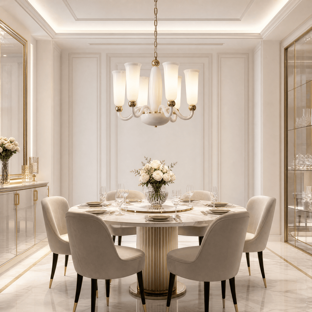 Cristallo Modern Glass Pendant Light 24" - Ø23.6" × H21.7" (Ø60 × H55 cm)Blushlighting