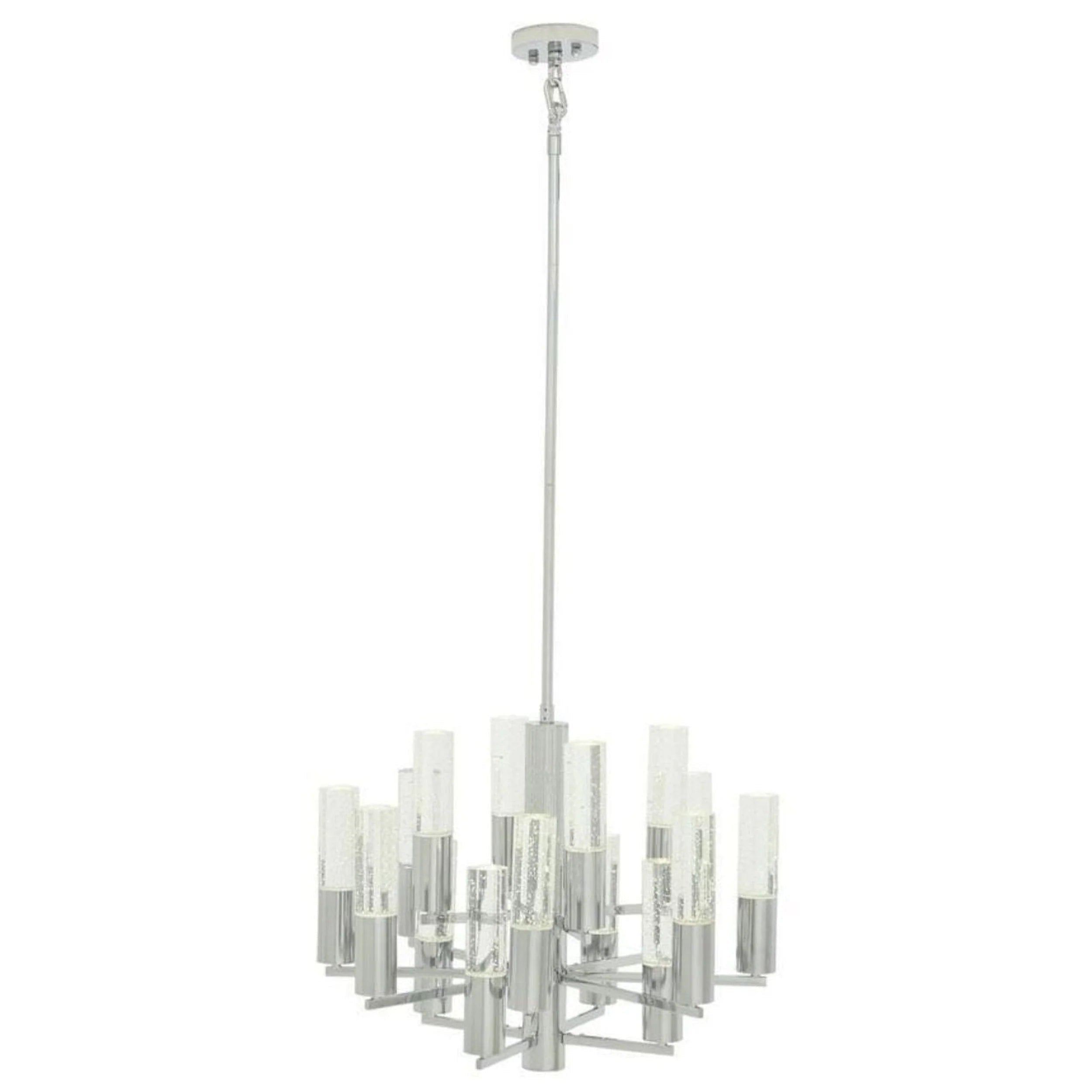 Crystal Cylinders Chandelier 16 Lights Dimmable - Blushlighting