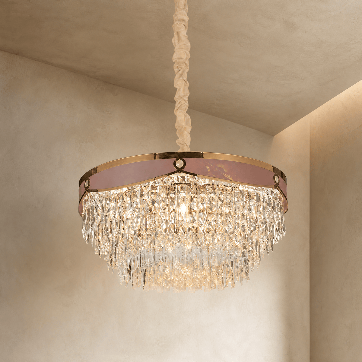 Crystal Halo Chandelier - Blushlighting
