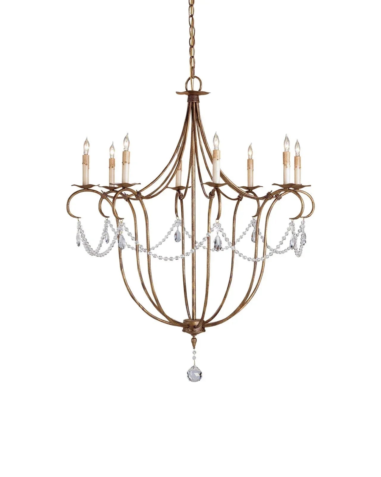 Crystal Lights Large Gold & Silver Chandelier For living room - GoldBlushlighting