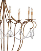 Crystal Lights Large Gold & Silver Chandelier For living room-