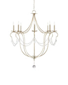 Crystal Lights Large Gold & Silver Chandelier For living room-