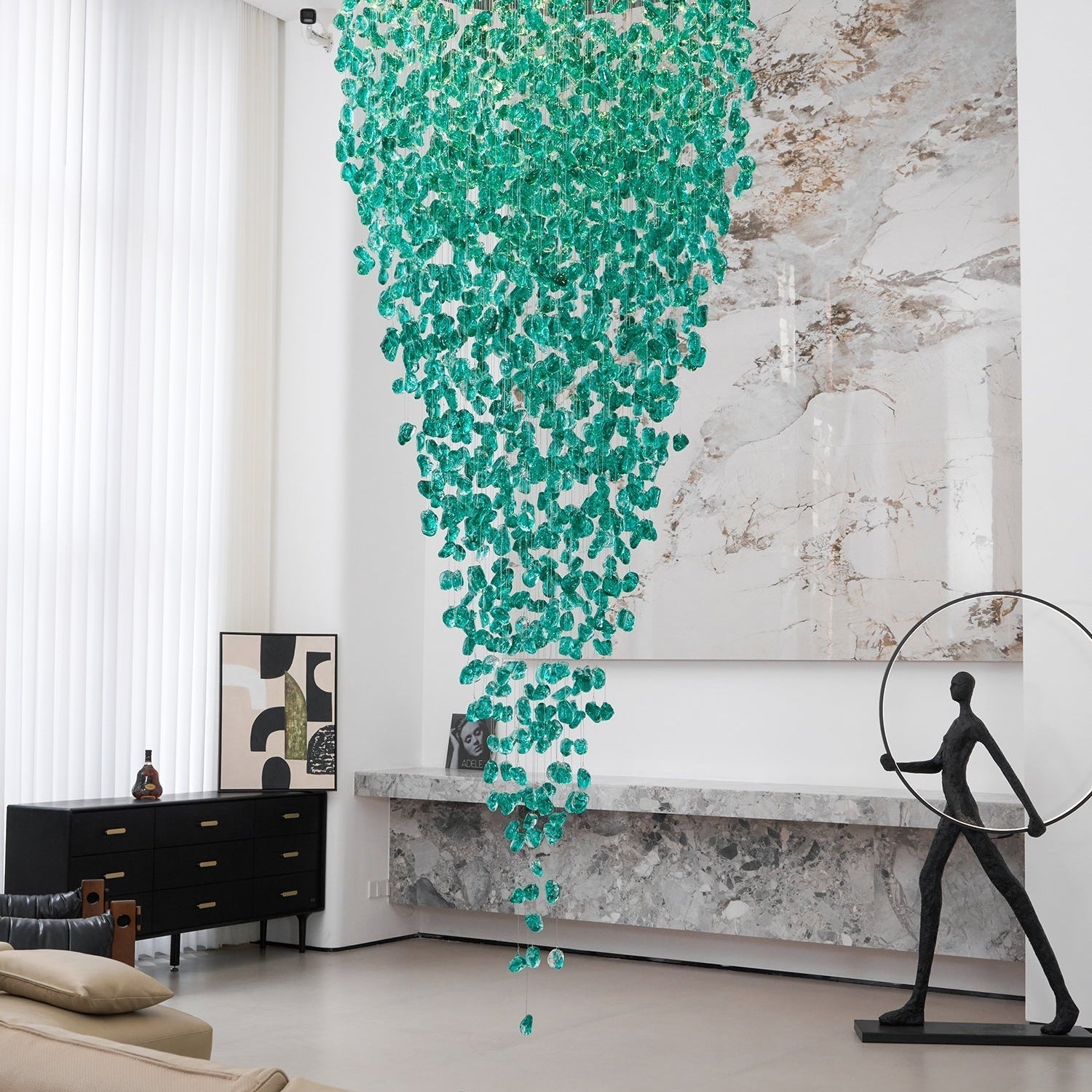 Crystal Stone Crystal Spiral Chandelier - Support customized drawingsBlushlighting