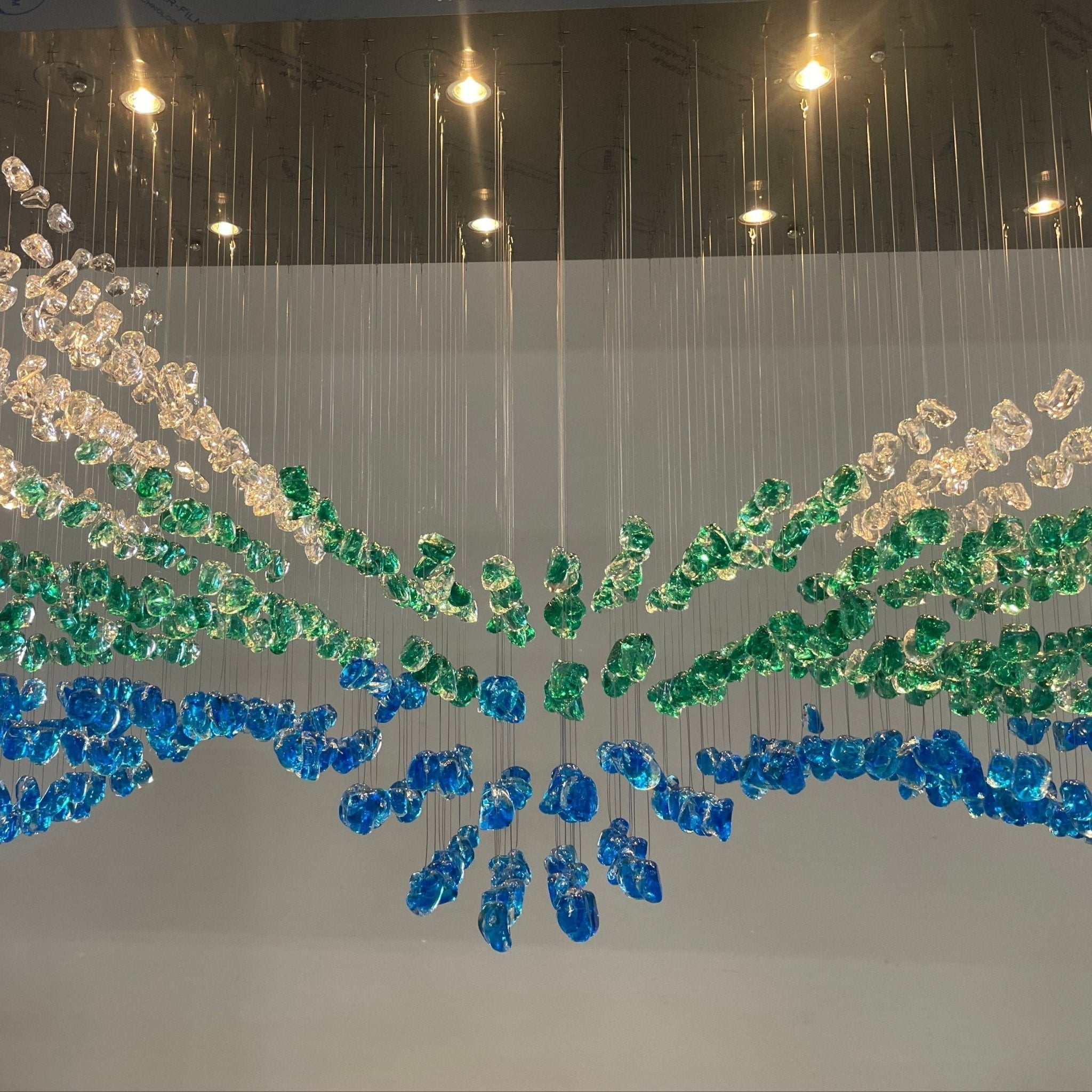 Crystal Stone Crystal Spiral Chandelier - Support customized drawingsBlushlighting