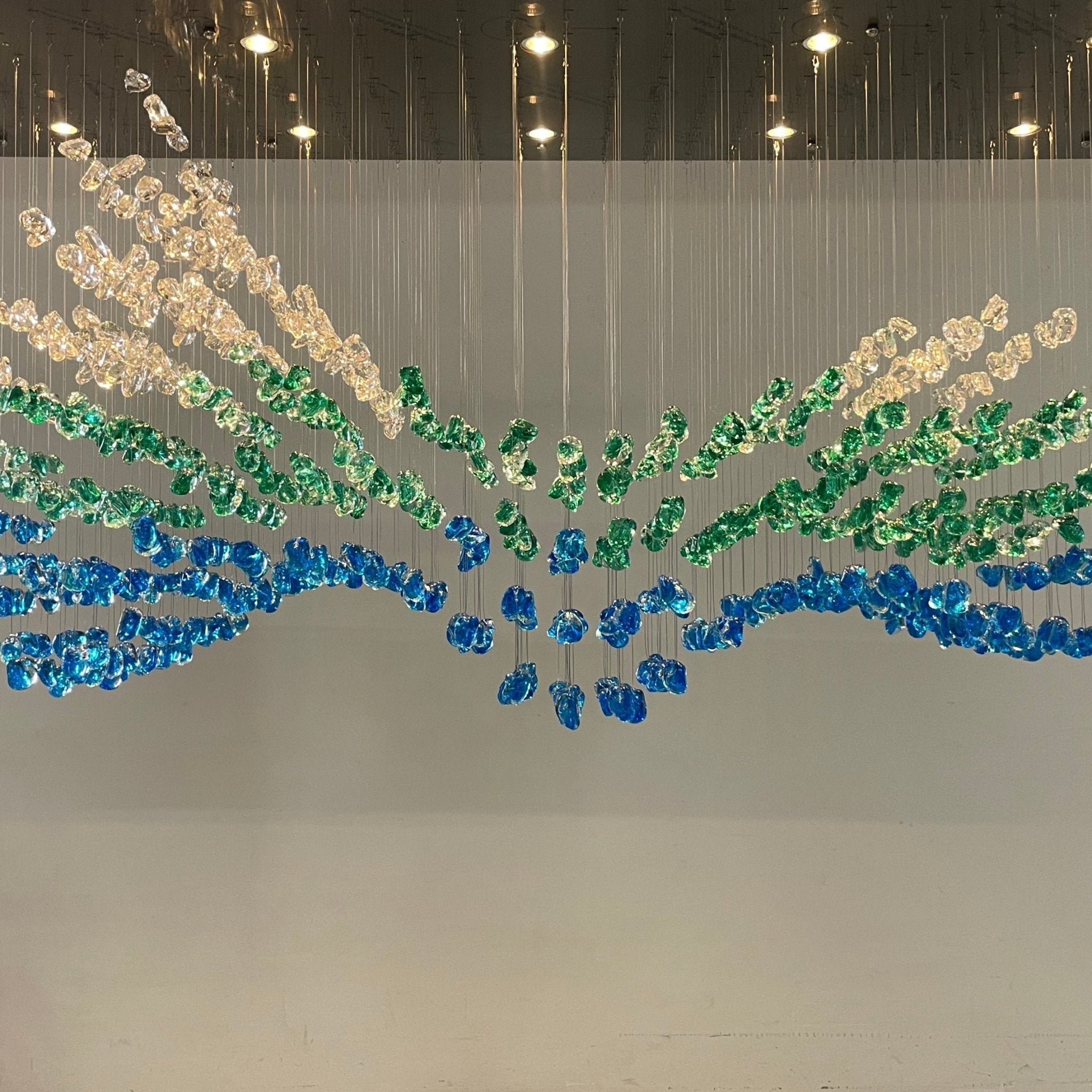 Crystal Stone Crystal Spiral Chandelier - Support customized drawingsBlushlighting