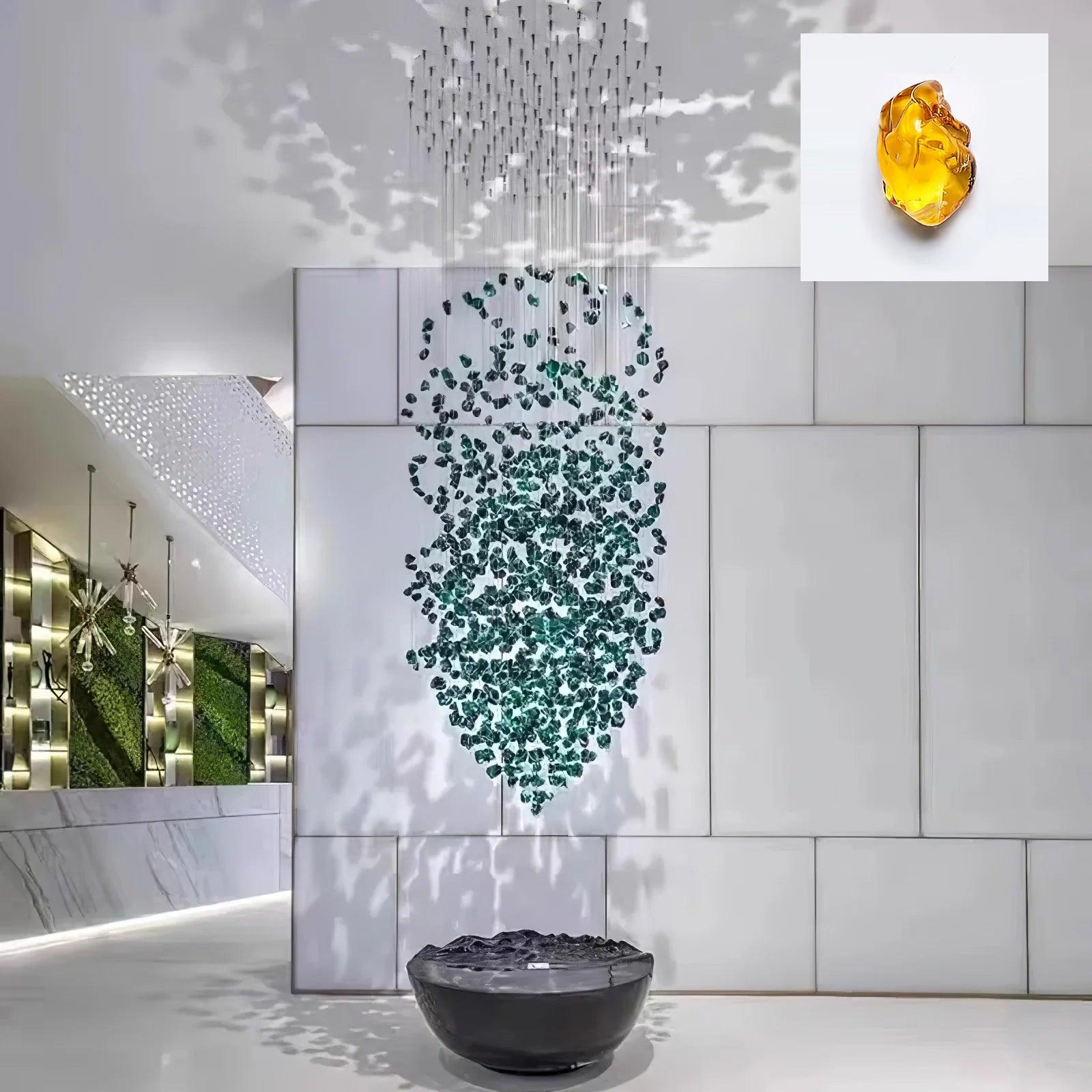 Crystal Stone Crystal Spiral Chandelier - Support customized drawingsBlushlighting