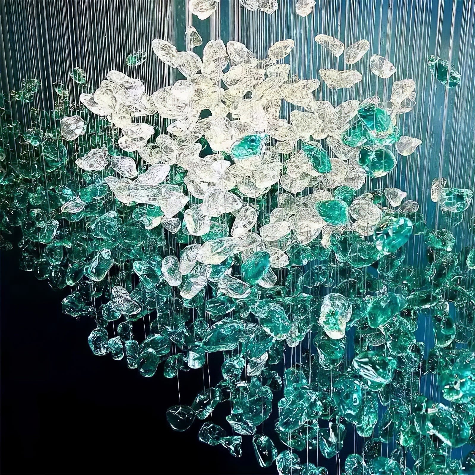 Crystal Stone Crystal Spiral Chandelier - Support customized drawingsBlushlighting