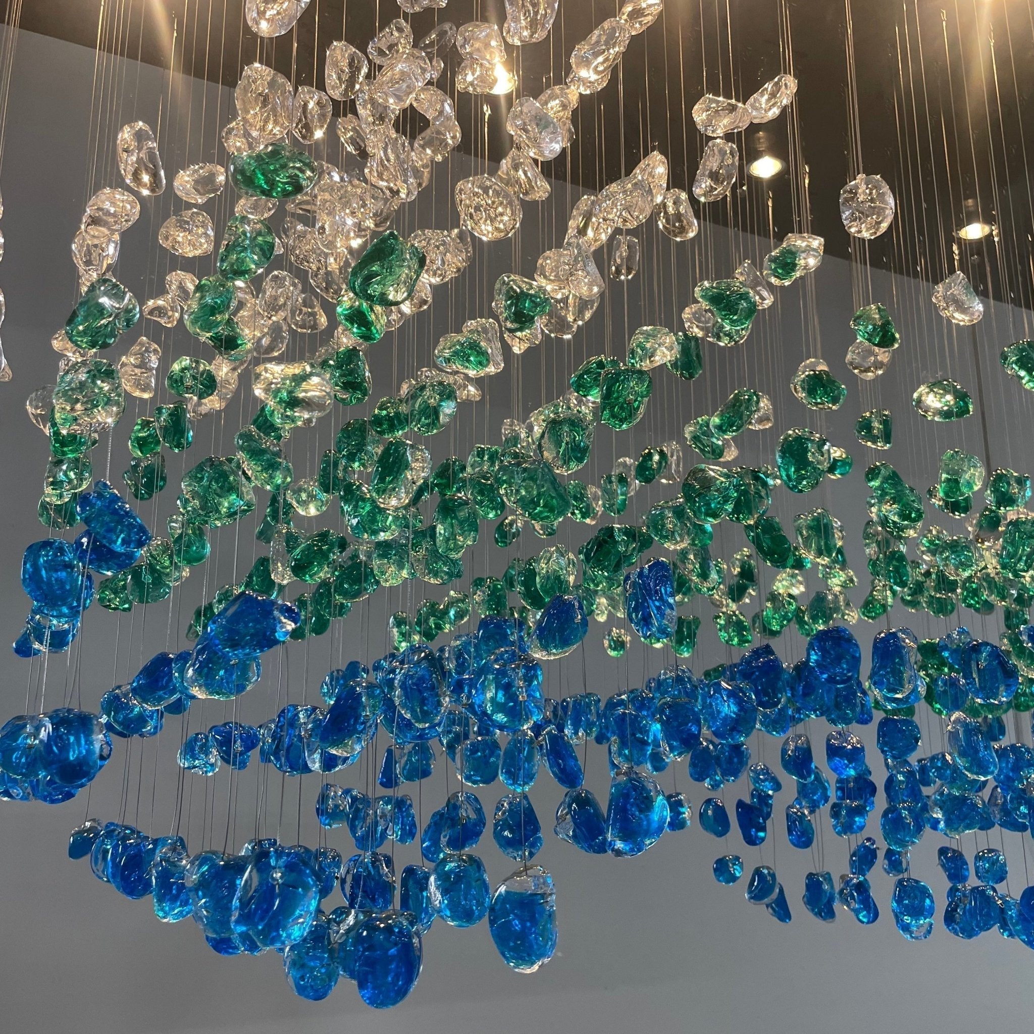 Crystal Stone Crystal Spiral Chandelier - Support customized drawingsBlushlighting