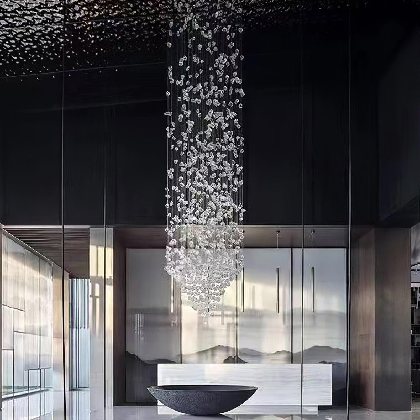 Crystal Stone Crystal Spiral Chandelier - Support customized drawingsBlushlighting