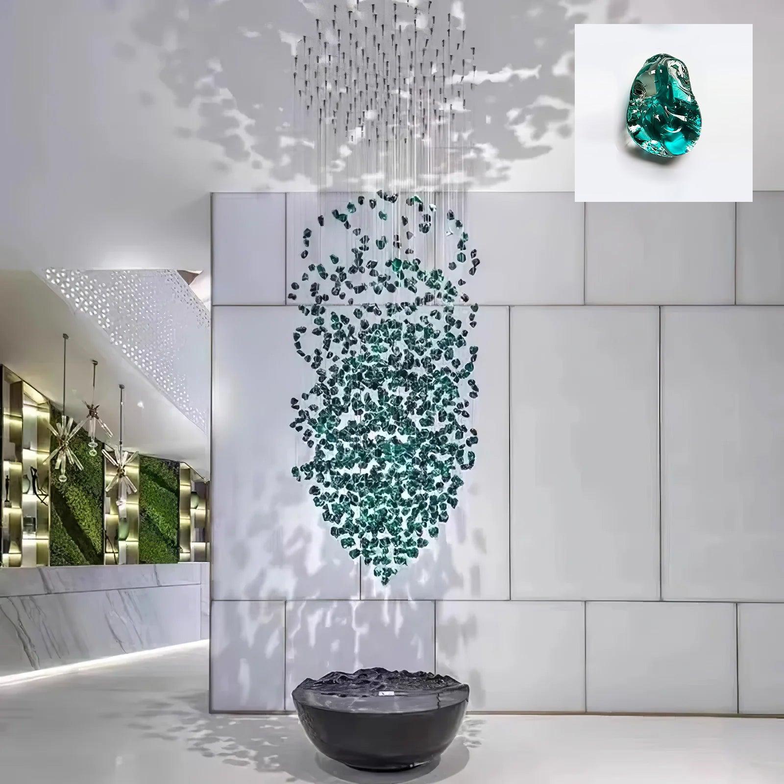 Crystal Stone Crystal Spiral Chandelier - Support customized drawingsBlushlighting