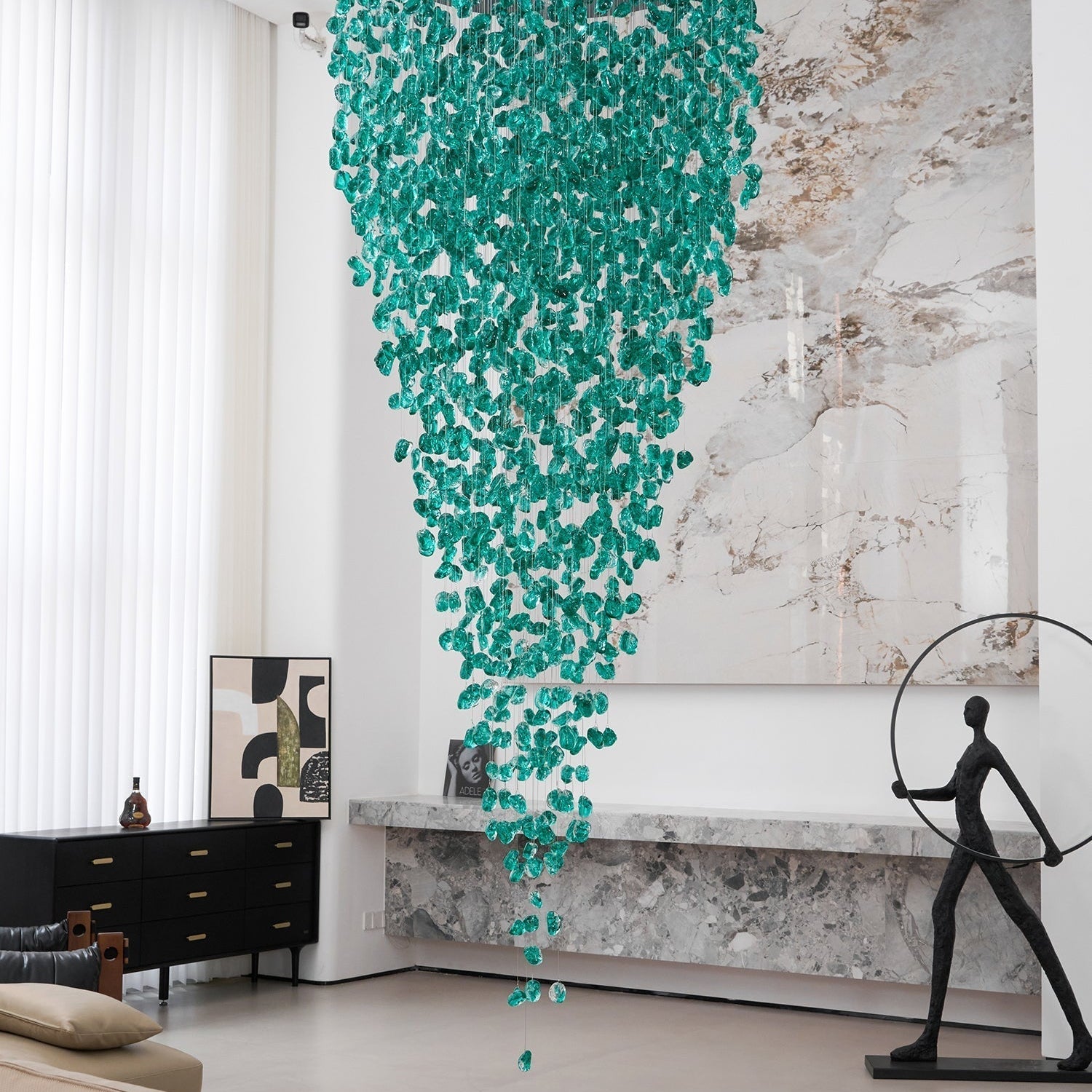 Crystal Stone Crystal Spiral Chandelier - Support customized drawingsBlushlighting