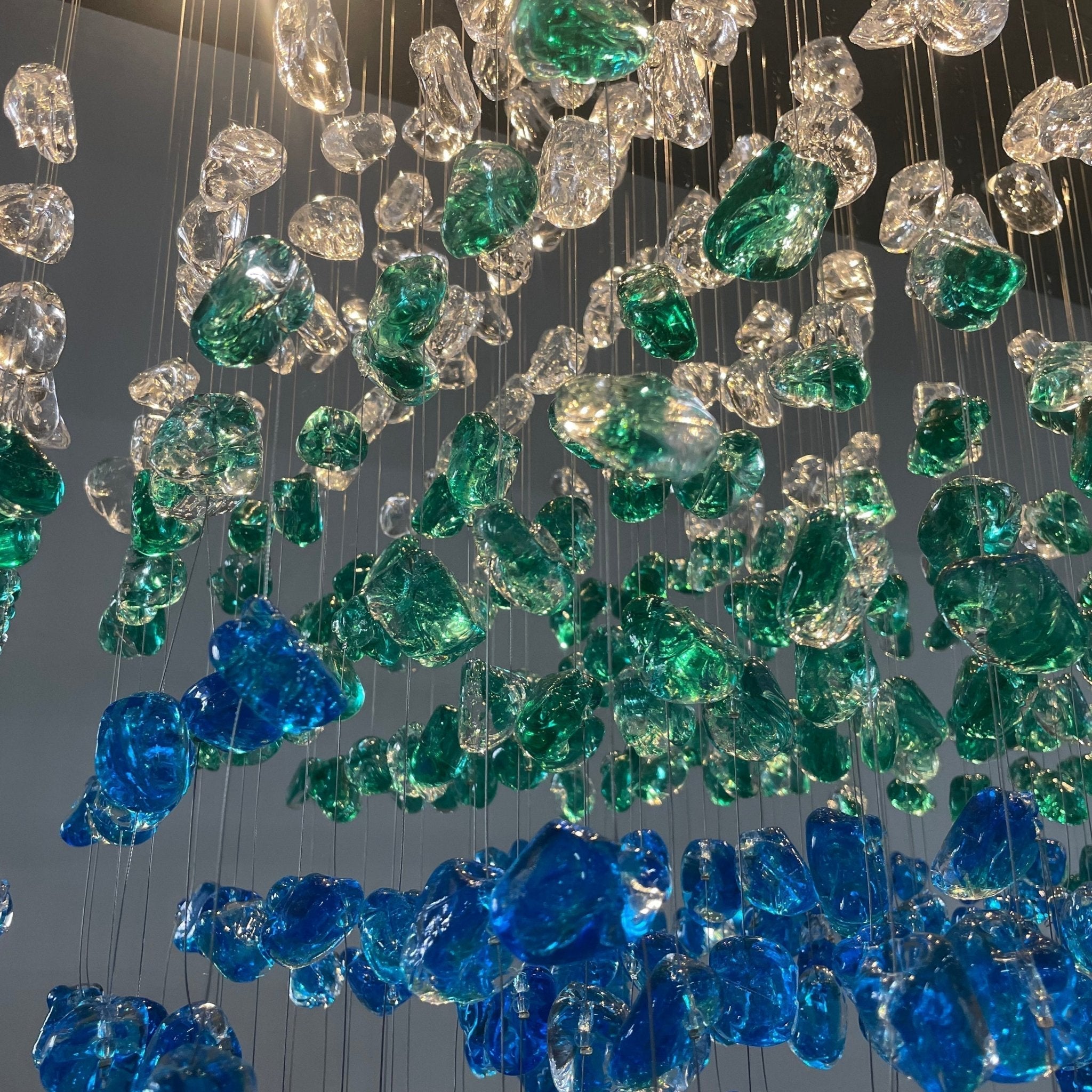 Crystal Stone Crystal Spiral Chandelier - Support customized drawingsBlushlighting